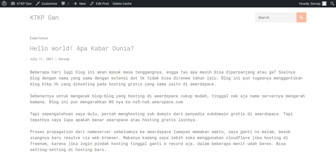 Hello World Apa Kabar Dunia